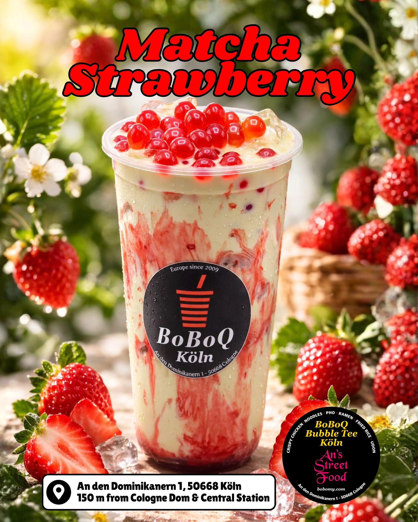 Matcha Strawberry Milk